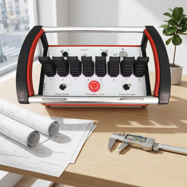 Universal Voltage Adaptation Wireless Hydraulic Joystick Controller Versatile Use for Various Engineering Cranes
