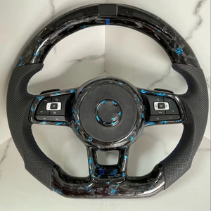 <span class=keywords><strong>Volante</strong></span> <span class=keywords><strong>Deportivo</strong></span> Personalizado de Fibra de Carbono con LED, Compatible con <span class=keywords><strong>VW</strong></span> Golf GTI GTS R GLI GTD MK7 MK6 MK5 MK4, Actualización del Modelo Antiguo al Nuevo - Product Image 1