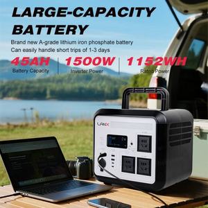Nouvelle batterie LiFePO4 600W/1200W/1500W, station d'alimentation solaire portable ABS, contrôleur MPPT, lampe de poche, QC3.0-PD, panneau solaire pour voiture - Product Image 3