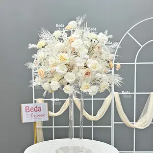 Beda DIY Factory Wholesale Artificial Rose Ball Romantic Champagne Simulation Rose Wedding Decoration Walkway Runner Flower