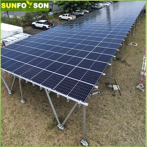 Système de support de carport <span class=keywords><strong>solaire</strong></span> pour parkings, structure en aluminium, support de montage de carport photovoltaïque, structure à double rangée - Product Image 2