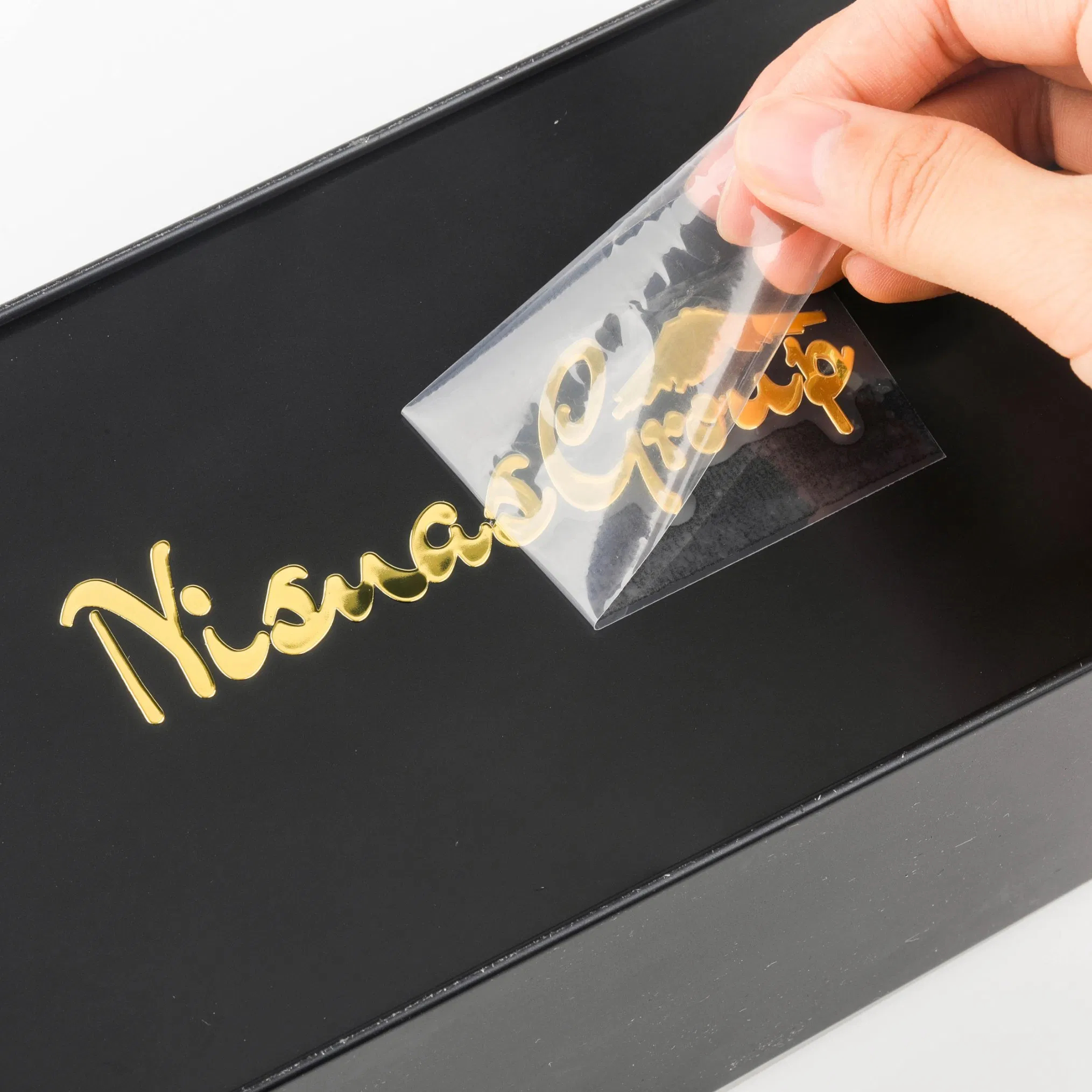 Custom Printing 3d Metal Transfer Sticker Adhesive Uv Nickel Electroform Embossed Wine Bottle Logo Custom Metallic Sticker