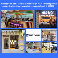 Comptoir à Bubble Tea Personnalisé HENGZHI 1,5/1,8m – Service Complet avec Équipement Complet pour Boutique de Thé Boba
