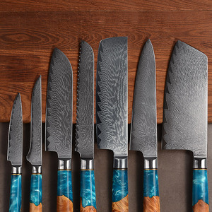 <span class=keywords><strong>Ensemble</strong></span> De 7 couteaux De Chef <span class=keywords><strong>Cuisinart</strong></span>, couperet De luxe, manche en résine Vg10, <span class=keywords><strong>ensemble</strong></span> De couteaux De cuisine en acier damas - Product Image 3
