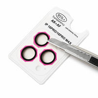 Protection d'objectif de caméra en verre avec anneau métallique de précision, protecteur d'objectif individuel pour iPhone 16 Pro MAX CD Lines