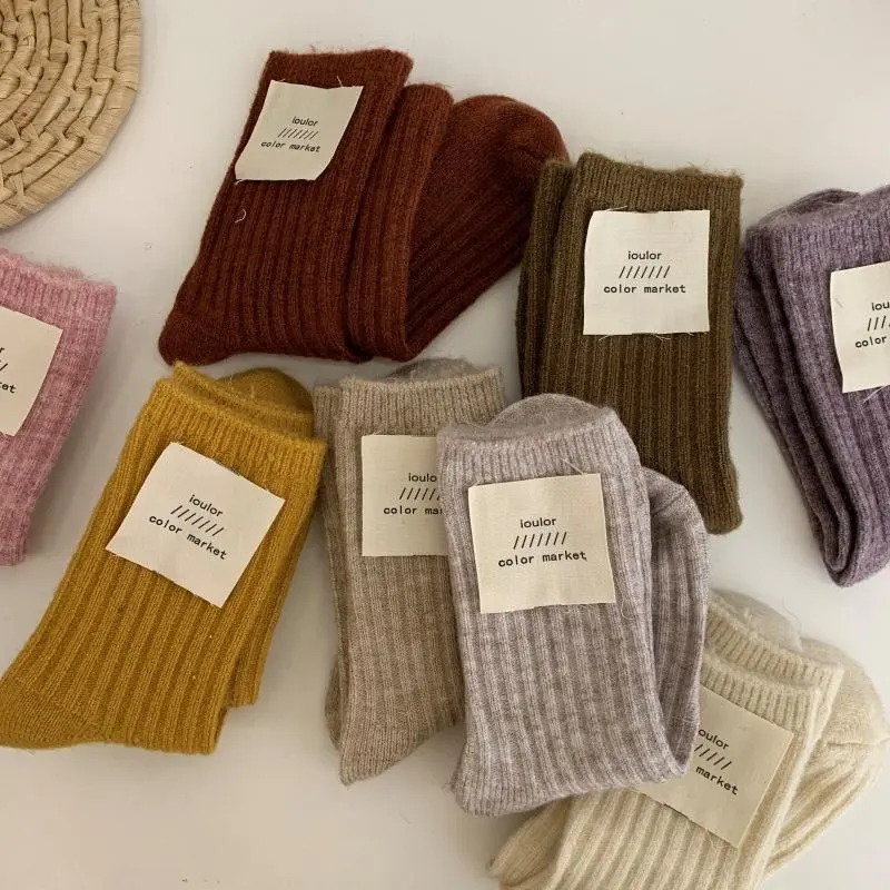 2024 Wollsocken Herren Kaschmirsocken Großhandel Winter dicke thermische Faser Damenwollsocken