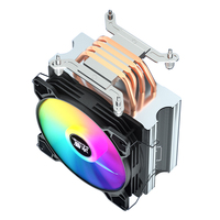 SNOWMAN MT4LS RGB refroidisseur de processeur à ventilateur unique 4 caloducs dissipateur de chaleur en aluminium avec RGB LED Air Type refroidisseur de processeur horizontal en gros