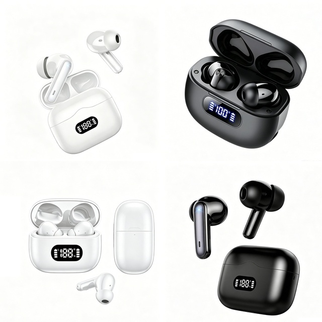 Top Quality Wireless Headphones Deep Bass Stereo Audio Mic Smart Touch Control HiFi Sound for Travel Office Running Sports