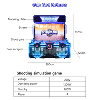 Machine de jeu d'arcade de tir au sniper à monnayeur pour centre de divertissement, jeu de tir d'arcade pour 4 joueurs