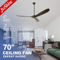 1stshine ventilateur de plafond en bois massif avec télécommande silencieux décor intérieur ventilateur de plafond dc
