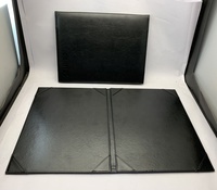 Porte-documents vertical A4 en cuir PU noir avec logo embossé, porte-certificat, couverture de diplôme pour récompenses et certificats
