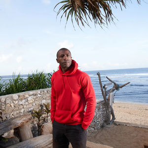 BEAM Sudadera con capucha unisex Chaquetas de primavera para hombre Mezcla de algodón de poliéster con bolsillo sin cremallera Patrón sin costuras-Decorado - Product Image 1