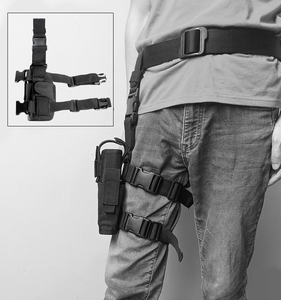 Biểu Tượng Tùy Chỉnh 600D Nylon Màu Đen Chân Phải Bao Da Bền Có Thể Điều Chỉnh Săn Bắn Đi Bộ Đường Dài Chụp Chiến Thuật Đùi Chân Bao Da Cho Ngoài Trời - Product Image 5