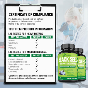 น้ำมันเมล็ดสีดำน้ำมันแคปซูลภูมิคุ้มกันน้ำมันเมล็ดนิ่มแบบเย็นน้ำมันเมล็ดสีดำแคปซูลต่อต้านอนุมูลอิสระและการเจริญเติบโตของเส้นผม - Product Image 3