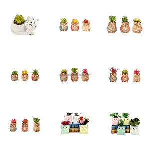 Tùy Chỉnh Bền Hiện Đại Nhà Vườn Trang Trí Nội Thất Mini Dễ Thương Mèo Động Vật Phim Hoạt Hình Hình Dạng Trồng Mọng Nước Nhà Máy Chậu Hoa Nhỏ Nồi - Product Image 2