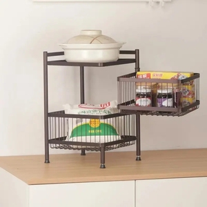 Meilleure vente 2026 Chariot de rangement multifonctionnel à 5 niveaux avec rotation à 360 degrés pour cuisine et fruits - Product Image 5