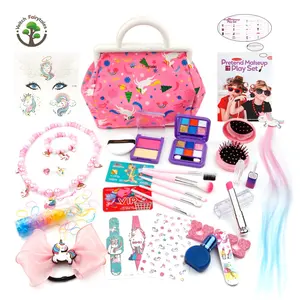 Veitch Märchen Mädchen Kind Beauty Toys Set Prinzessin Sicher & Ungiftig Pretend Play Makeup Kit Mit tragbarer Kosmetik tasche verkleiden