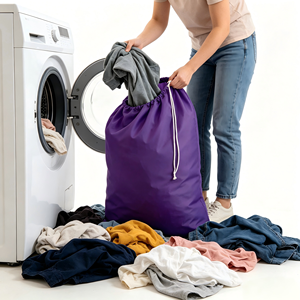 Heavy Duty <b>Large</b> Laundry <b>Bag</b> 30*40 Inch <b>Extra</b> Hamper <b>Bag</b> Dirty Clothes Organizer Drawstring Cloth Laundry <b>Bag</b> for Travel Camp - Product Image 4