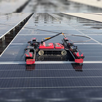 Robot de nettoyage solaire à batterie au lithium, équipement de lavage à l'eau, nettoyage à sec photovoltaïque d'usine