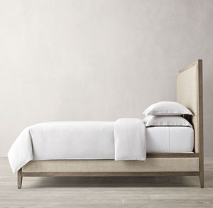 American Style Solid Wood Soft Bag Cloth <b>Double</b> <b>Bed</b> Simple Design Bedroom Hotel Villa Customizable Furniture - Product Image 3