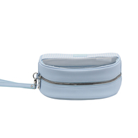 Pochette de maquillage transparente à motif imprimé personnalisé, avec joli ruban, forme de demi-lune, étui cosmétique transparent