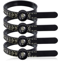 Mesure de bague avec loupe, ruban à mesurer pour bague, règle de mesure de taille de bague en plastique, filtre de taille de bague