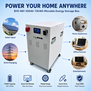 Kit de boîtier de batterie DIY 51.2V 300Ah (314Ah) LiFePO4 avec BMS 200A, affichage LCD et disjoncteur DC - Product Image 2