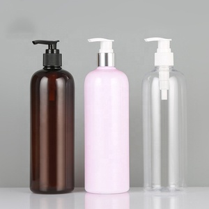 NH H 250ml 300ml 500ml Flacon de savon liquide rechargeable ambré Pompe noire Distributeur de pompe rechargeable Bouteille de <span class=keywords><strong>shampoing</strong></span> en plastique - Product Image 6