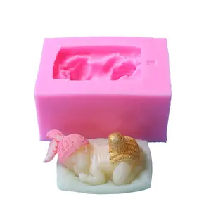 DM693 창조적 인 잠자는 아기 실리콘 금형 공예 아기 샤워 생일 파티 수제 선물을위한 액체 수제 비누 금형
