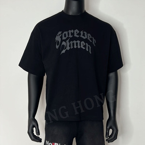 T-shirt en coton surdimensionné sérigraphié de haute qualité de style de rue personnalisé - Product Image 4