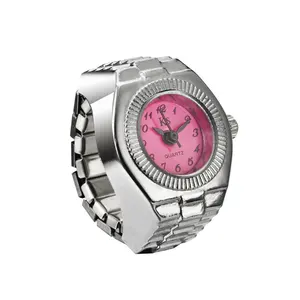 2024 moda takı Quartz saat halka erkekler kadınlar için paslanmaz çelik elastik parmak yüzük saatler