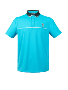 เสื้อโปโลชายสีเหลืองหรือสีตามสั่ง แขนสั้น ปักลายกอล์ฟ ผ้าถักแห้งเร็ว ทรงปกติ สีพื้น - Product Image 2