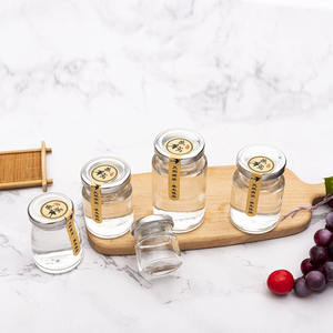 ベストセラー各種小型バードネストガラスジャー100mlラウンドハニージャー150ml高品質クアラスクエアガラスボトルジャー - Product Image 2