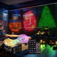 Guirlande lumineuse à 400 LED, contrôle par application, programmable, bande lumineuse intelligente RGB pour la maison, lumières de Noël intelligentes pour rideaux, décoration