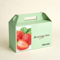 Boîte d'emballage en carton ondulé pour boissons (fruits, bière, soda) avec poignée, design personnalisé – Offre Spéciale