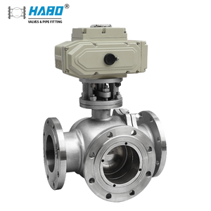 วาล์วหมุนพวงมาลัยสามทางแบบแมนนวล, วาล์วหมุนพวงมาลัยแบบ LT ทำจากสเตนเลสหน้าแปลน304สำหรับน้ำขนาดกลาง - Product Image 5