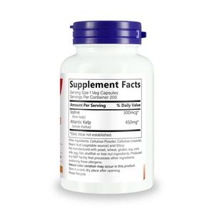 Complément alimentaire à base d'algues, marque privée, 325 mcg d'iode, capsules de santé à base d'algues pour adultes, capsules d'algues - Product Image 2