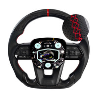 Volant sport modifié en fibre de carbone avec étiquette rouge pour Toyota ZC-FT-YD-T5