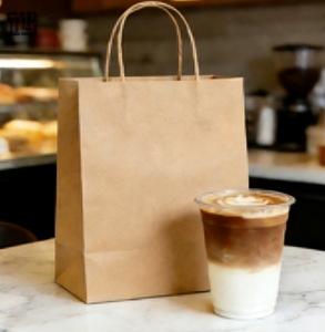 Bolsas de Compra de Papel Kraft Azul Rey a la Moda para Boutique, Cafetería, Librería, Bolsa de Papel Kraft para Empaque - Product Image 4