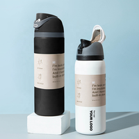 Bouteille d'eau de sport en acier inoxydable à double paroi isolée sous vide, thermos, grande capacité, pour les salles de sport et les sports, vente chaude