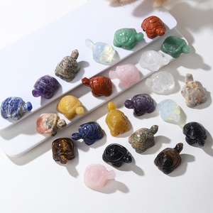 Proveedor Profesional de Figuras de Animales Talladas a Mano de 1.5 Pulgadas, Escultura de Tortuga de Cristal, Adorno de Tortuga para Decoración del Hogar - Product Image 3