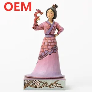 3D toy manufacturer OEM Customized Anime Passion Mulan pvc cartoon toy action figure custom toy figure PVC