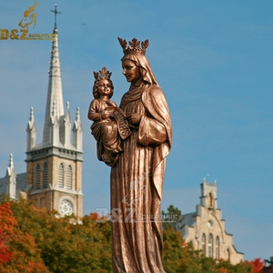 Brasile grande vergine Mama Mary statua all'aperto a grandezza naturale Saint Mother Mary e Jesus statua in bronzo scultura per la vendita - Product Image 4
