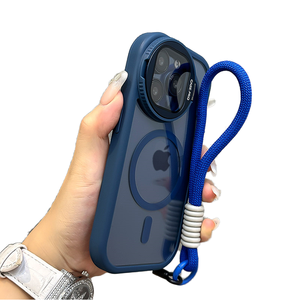 Coque de téléphone antichoc <span class=keywords><strong>QSF</strong></span> pour 11-17 Pro Max Street Fashion en TPU+PC avec support d'appareil photo et bracelet, incluant un protecteur d'écran - Product Image 1