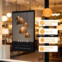 Écran LCD double face de 43, 49, 55, 65, 75 pouces, 3000/700 nits, haute luminosité, écran publicitaire pour vitrine avec CMS
