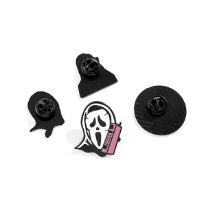 Broche créative personnalisée électroplaquée, style euro-américain, à l'effigie de personnages de dessins animés et de films TV, thème <span class=keywords><strong>Scream</strong></span>, drôle et sombre - Product Image 4