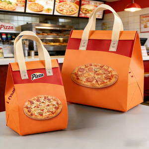 Bolsas de Entrega Personalizadas de Tela No Tejida de Grado Alimenticio, Reciclables, para Llevar Comida, para Panadería, Leche, Postres, Café - Product Image 1