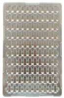 Plateau blister gaufré antistatique en PET transparent, forme personnalisée, avec logo inséré sur mesure, pour l'électronique grand public, fabrication directe usine