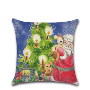 Новогодние наволочки с рисунком снеговика и лося - Product Image 1