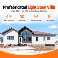 Villa en acier léger préfabriquée GloStar, structure en acier personnalisée pour la construction résidentielle moderne